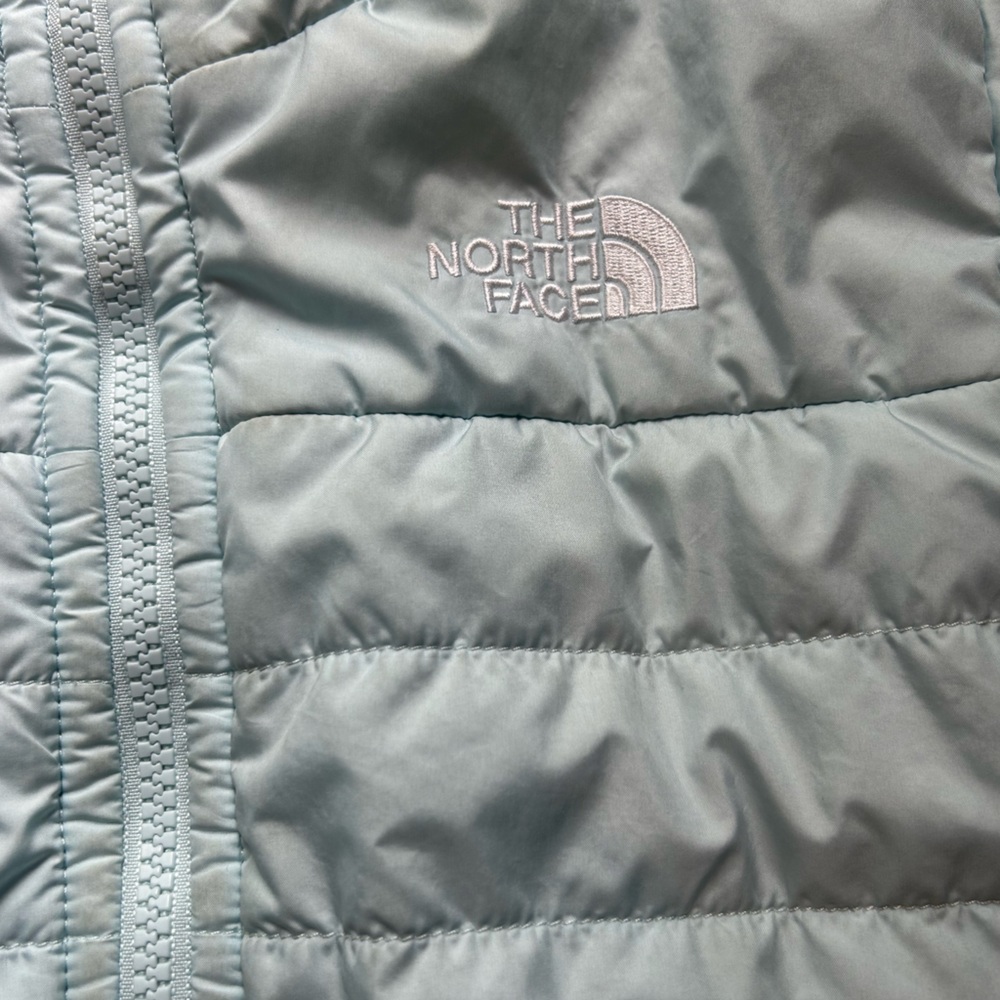 The North Face reversible Light Blue Puffer Jacket
